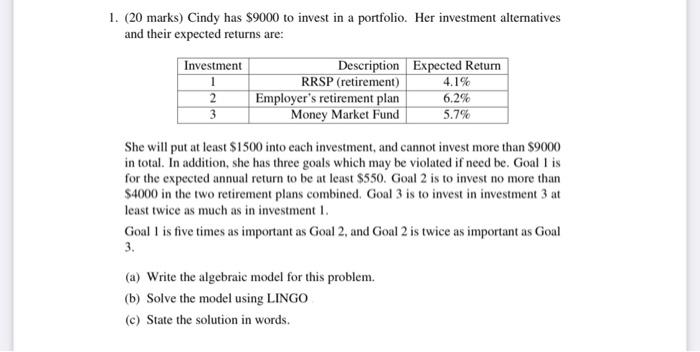 ***USE LINGO*** questions using excel will be