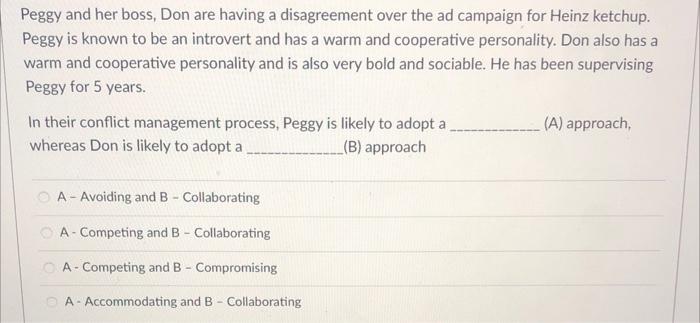 Peggy and her boss, Don are having a disagreement