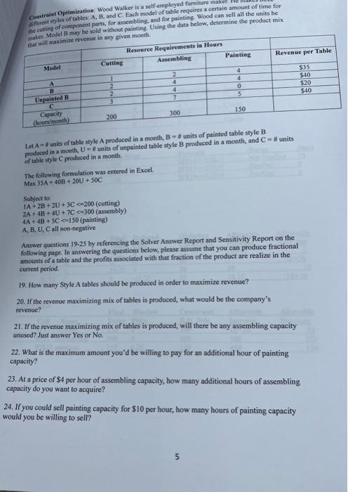 Constraint Optimization: Wood Walker is a
