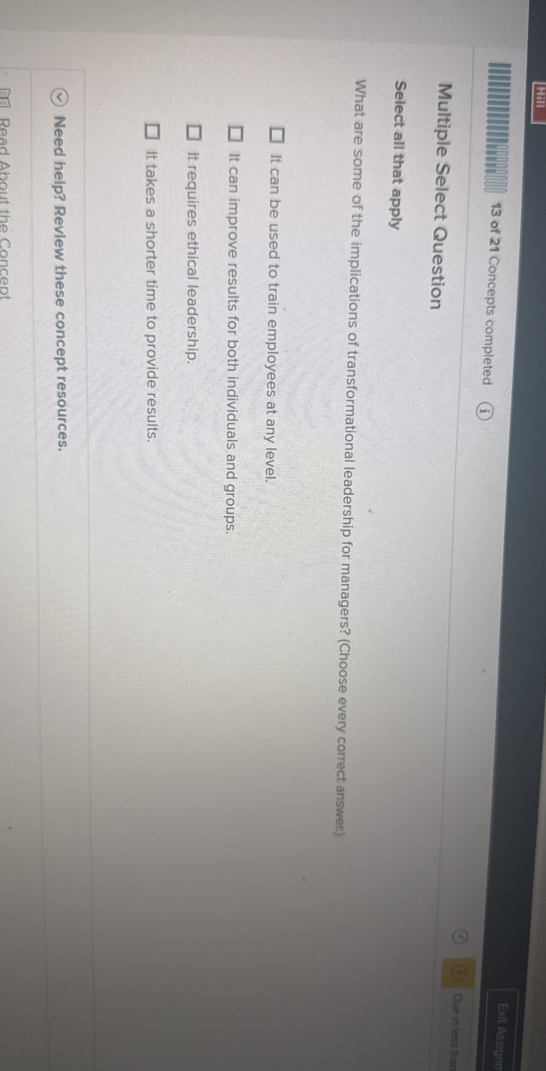 What are some ways of the im 1 3 of 2 1 Concepts