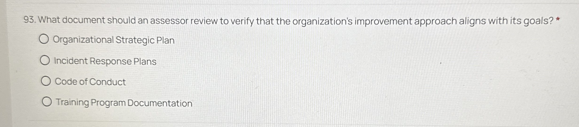 What document should an assessor review to verify