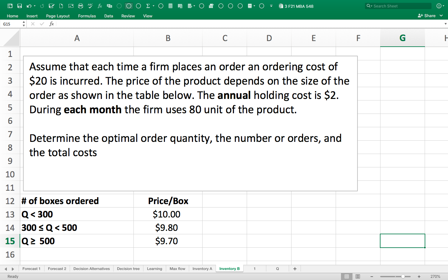 e ABCfxO X3 F21 MBA 548 Q Search Sheet Home