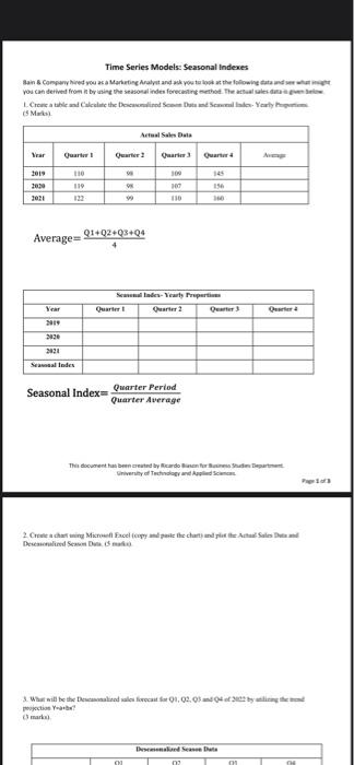 i will rate your answer up Time Series Models: