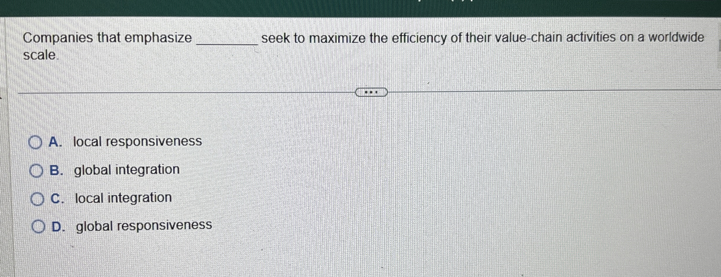Companies that emphasize seek to maximize the