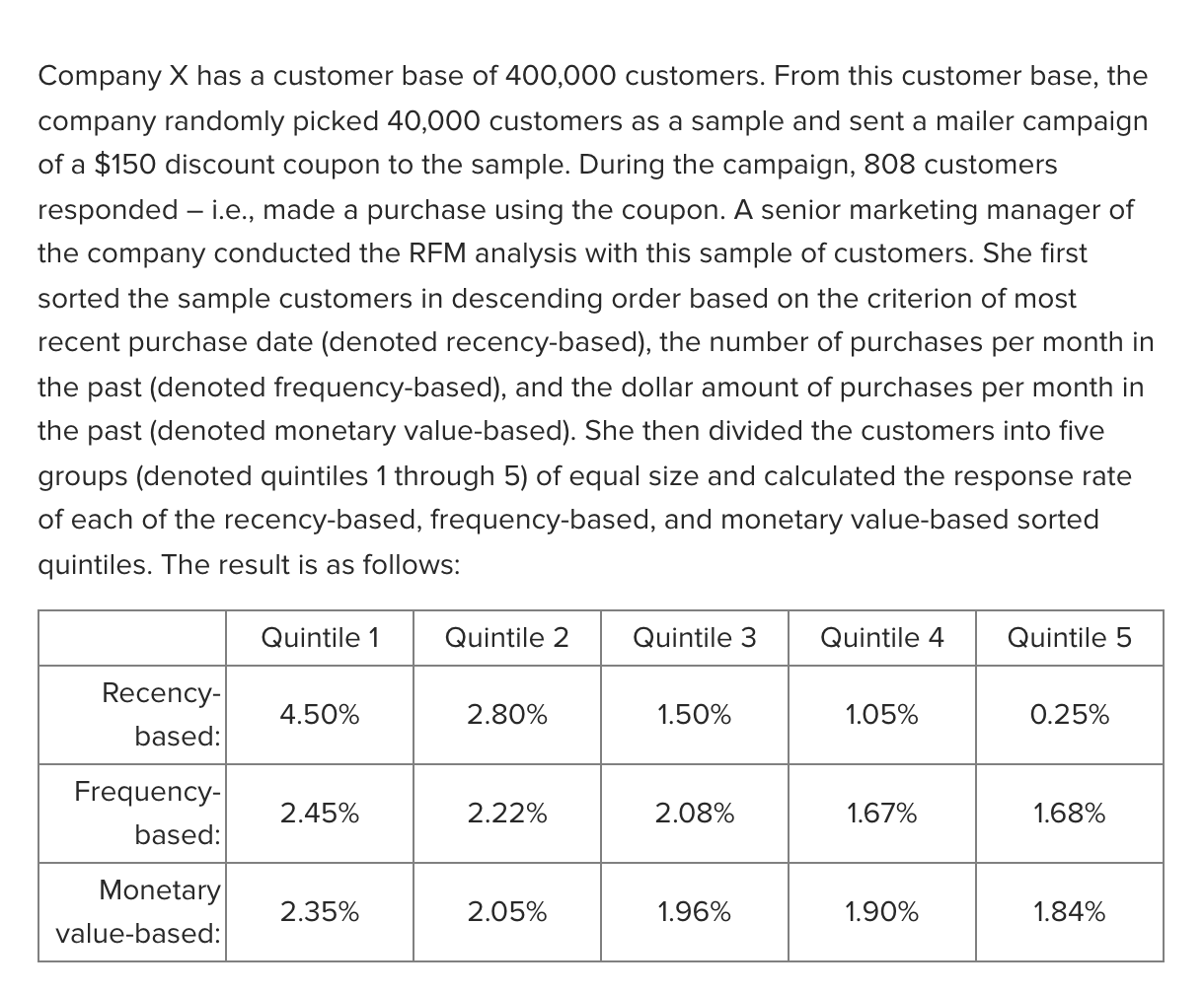 Which of the following statements about the RFM