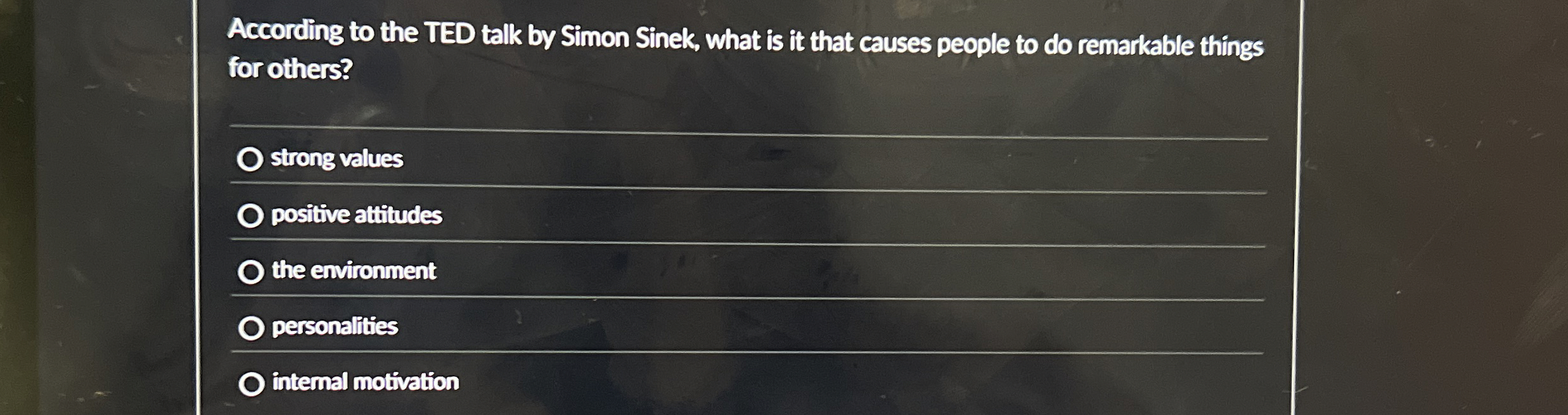 According to the TED talk by Simon Sinek, what is