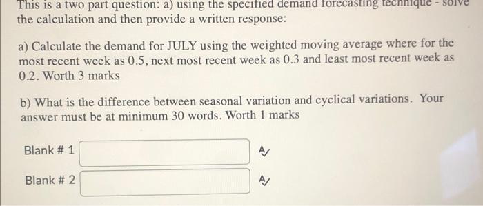 This is a two part question: a) using the