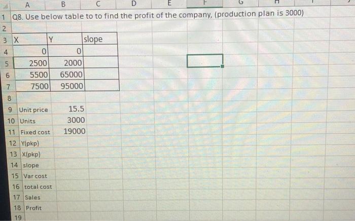 A 2 B D 1 08. Use below table to to find the