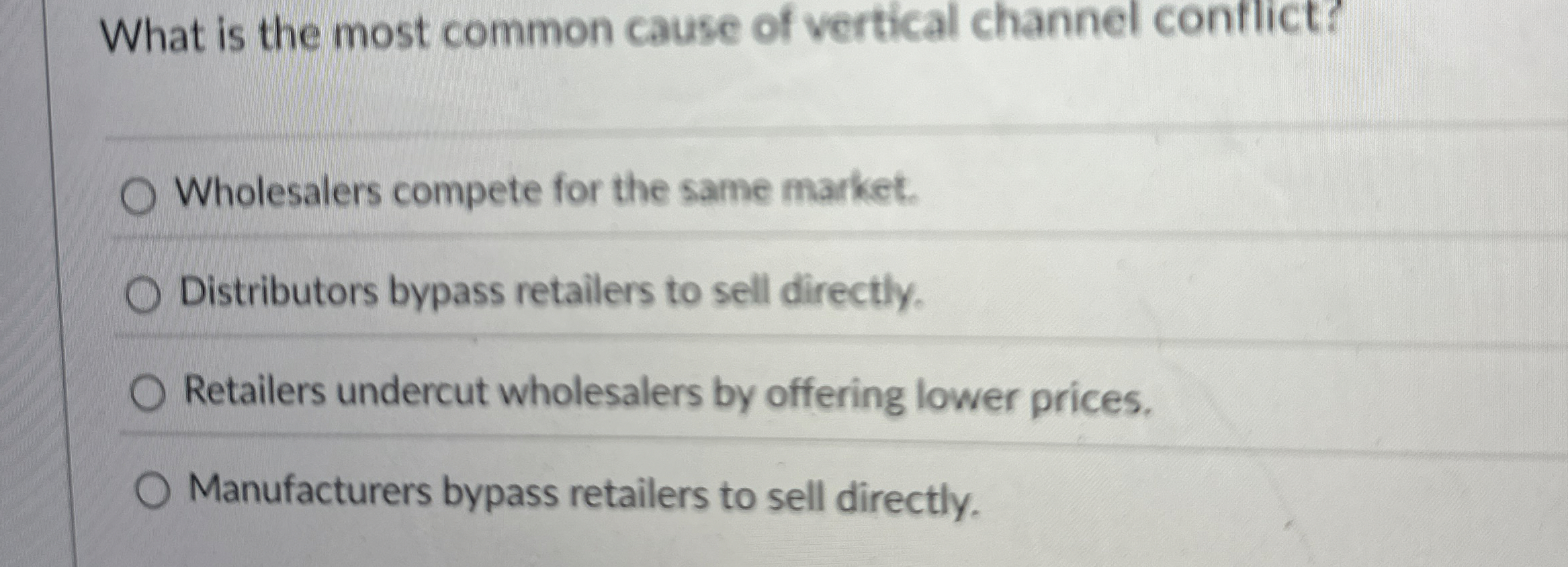What is the most common cause of vertical channel