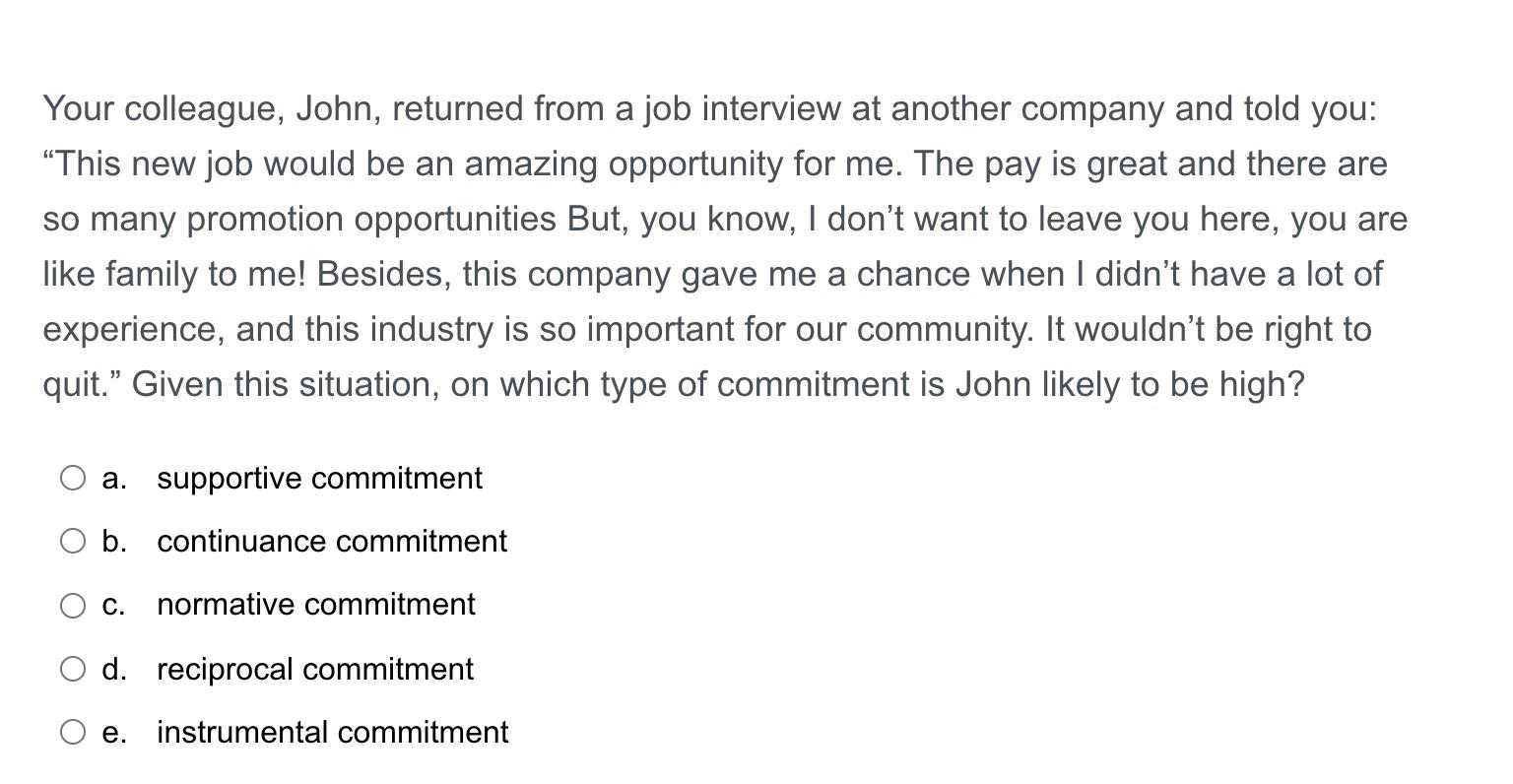 Your colleague, John, returned from a job