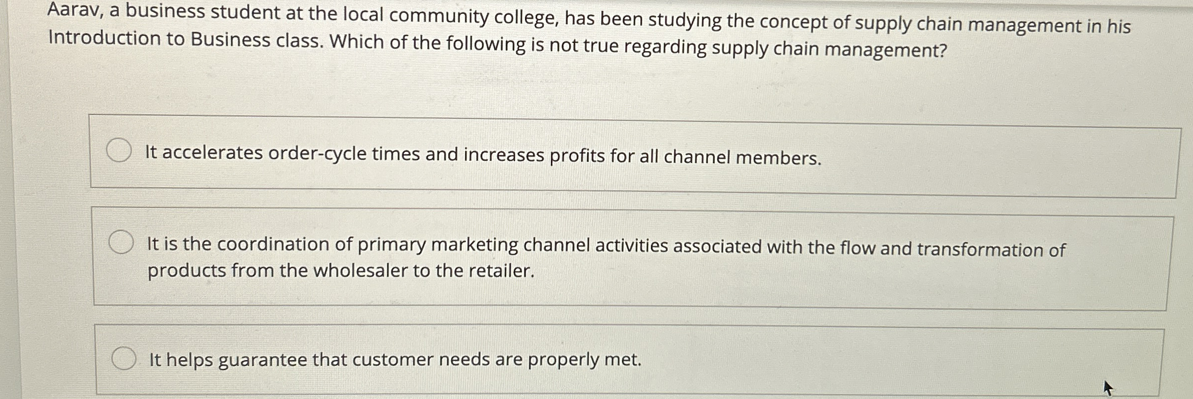 Aarav, a business student at the local community