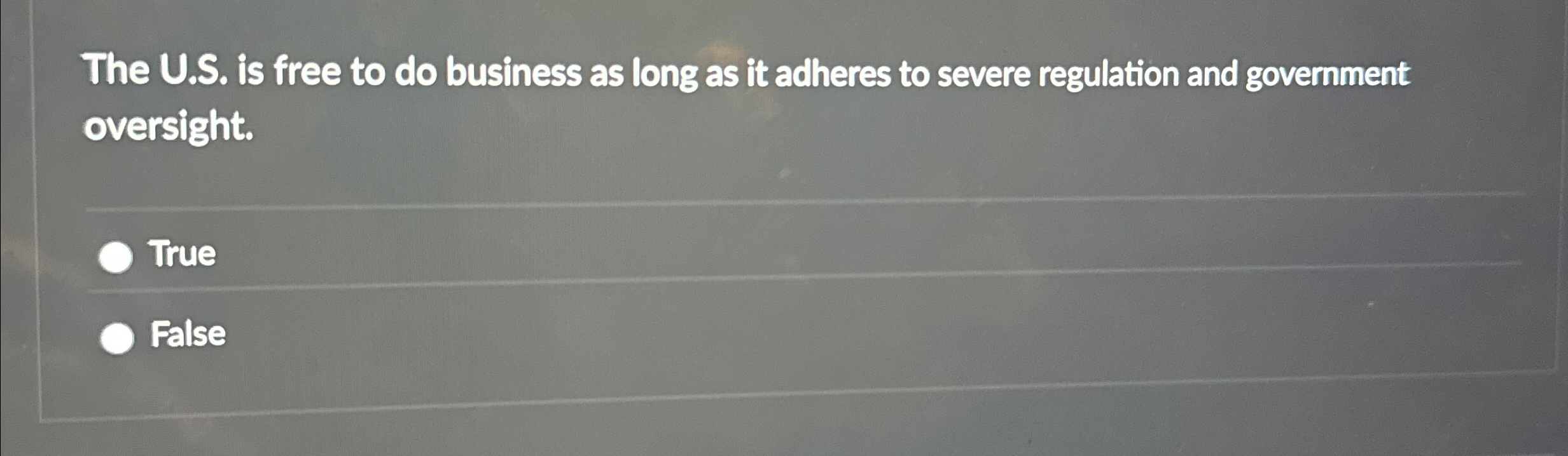 The U . S . is free to do business as long as it