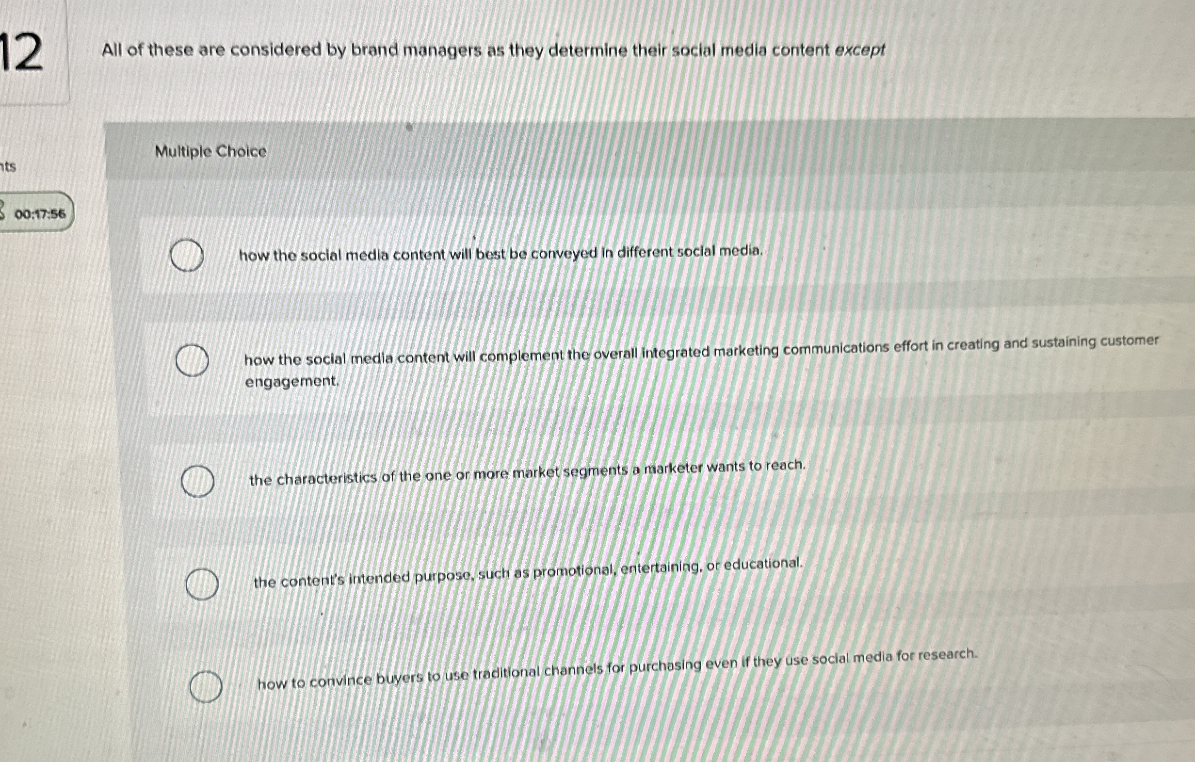 All of these are considered by brand managers as