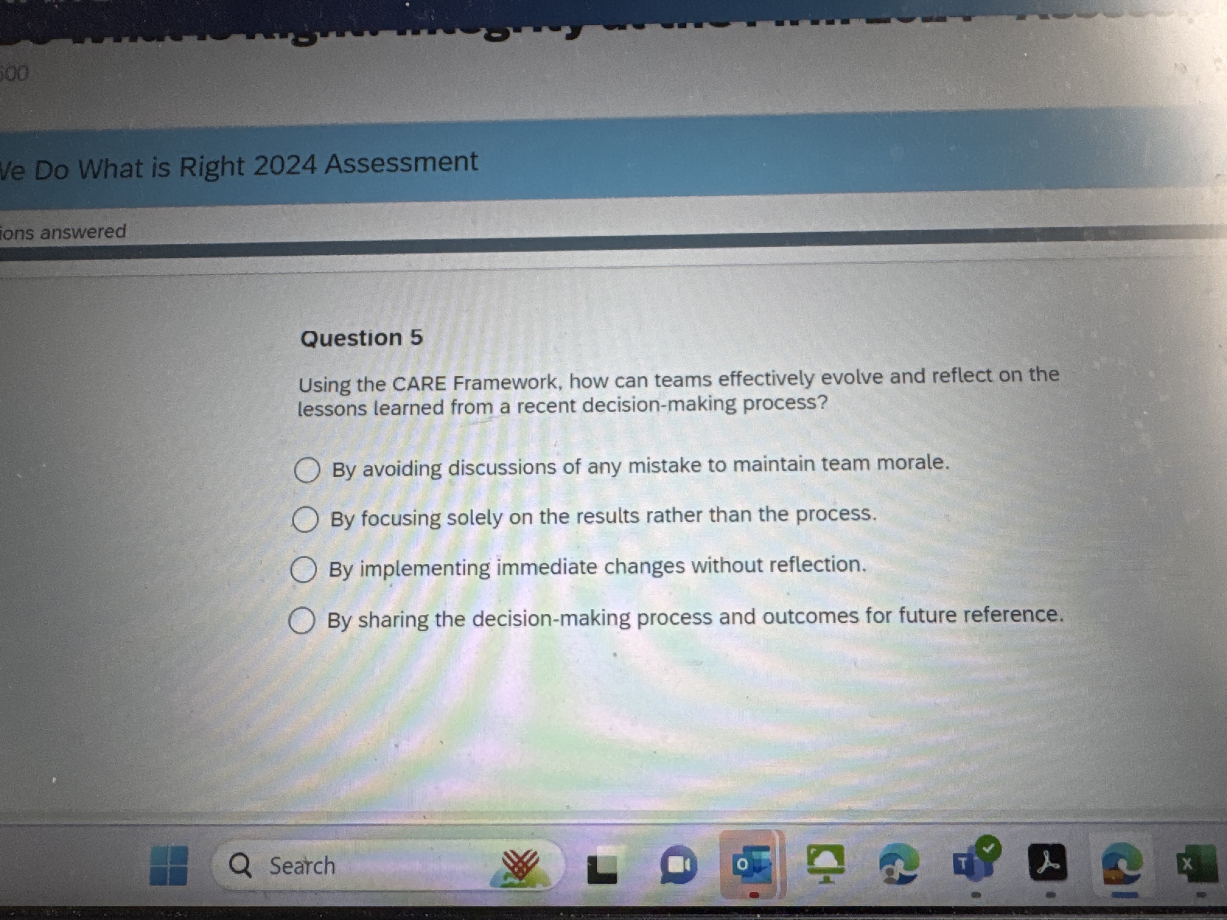 Question 5 Using the CARE Framework, how can