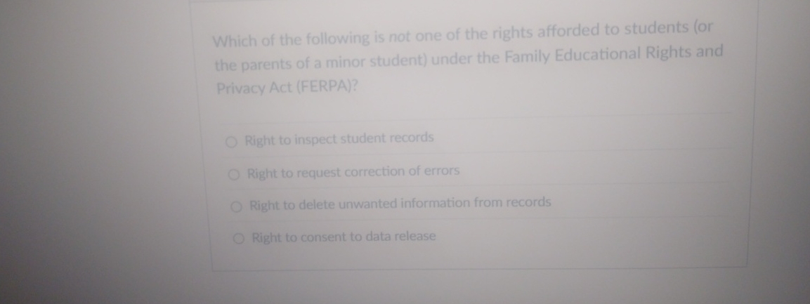 Which of the following is not one of the rights