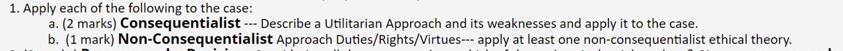 Evaluate Alternative Actions from various ethical