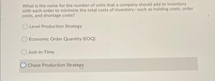 What is the name for the number of units that a
