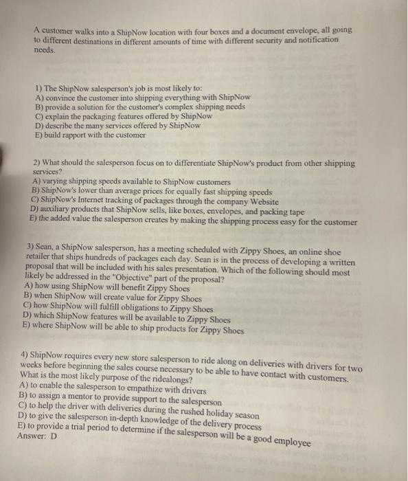 A customer walks into a ShipNow location with