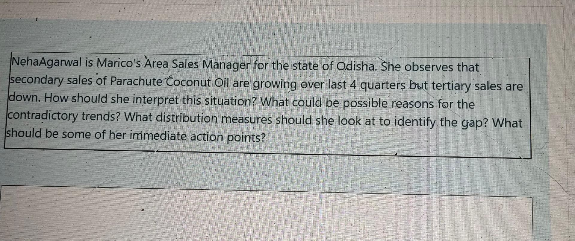 NehaAgarwal is Marico's Area Sales Manager for