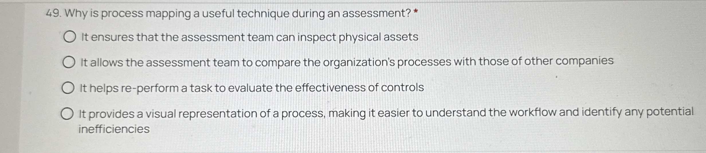 Why is process mapping a useful technique during