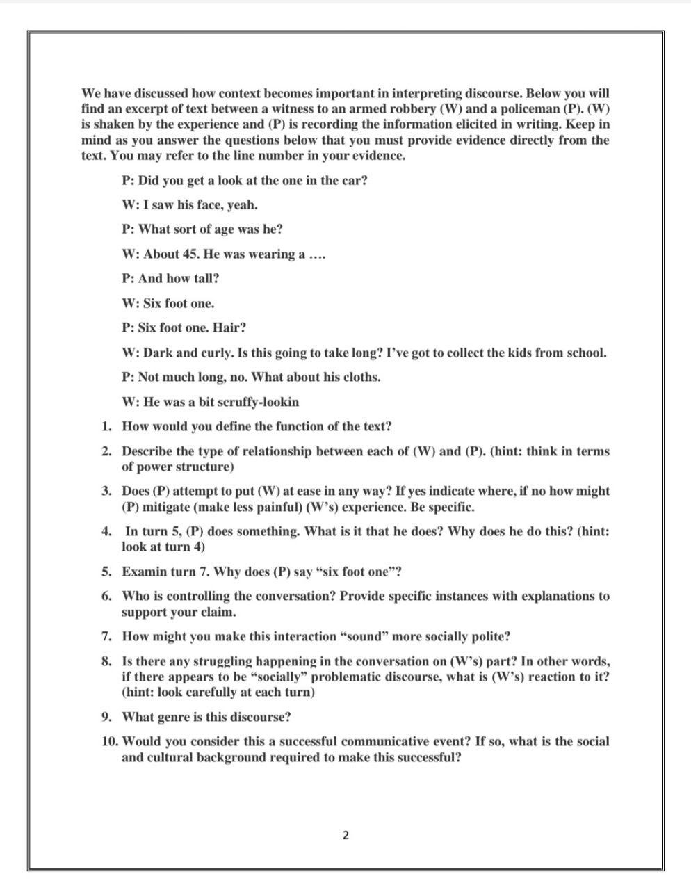 We have discussed how context becomes important