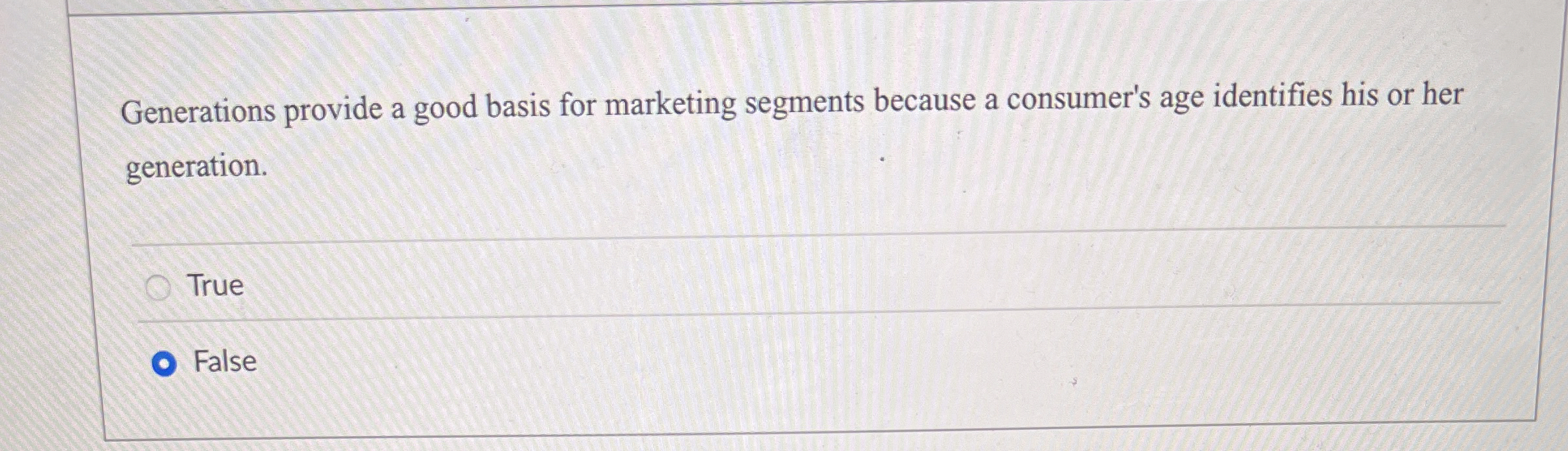 Generations provide a good basis for marketing