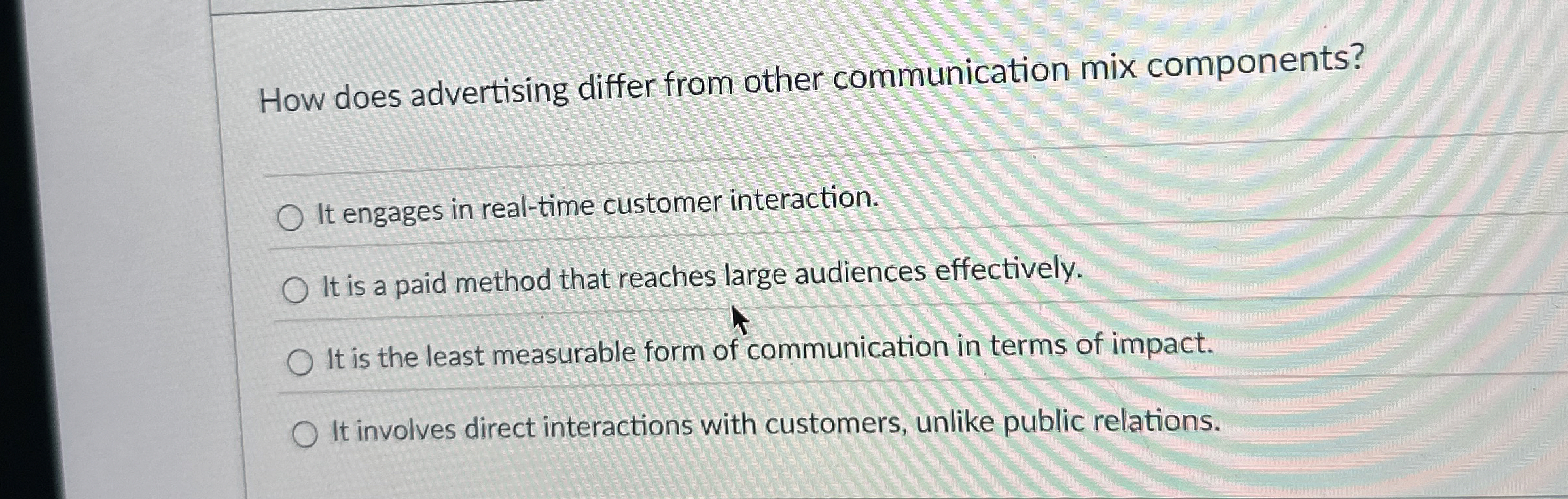 How does advertising differ from other