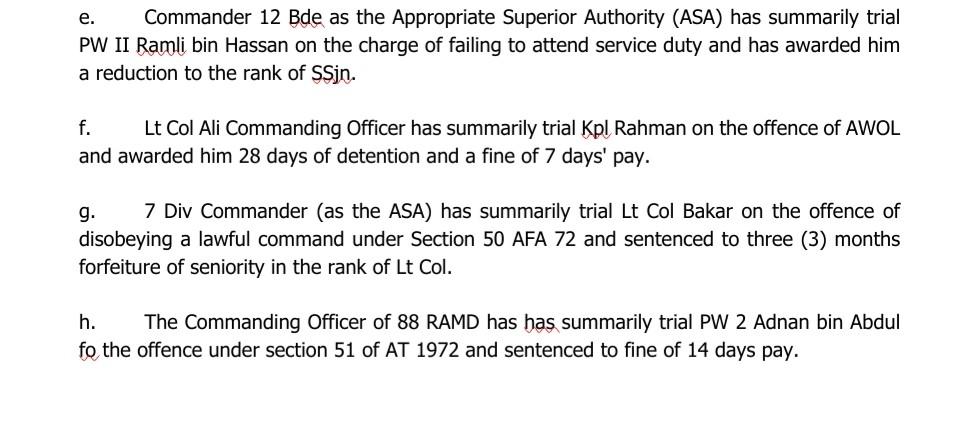DUS 3032(military law) - Case study question For