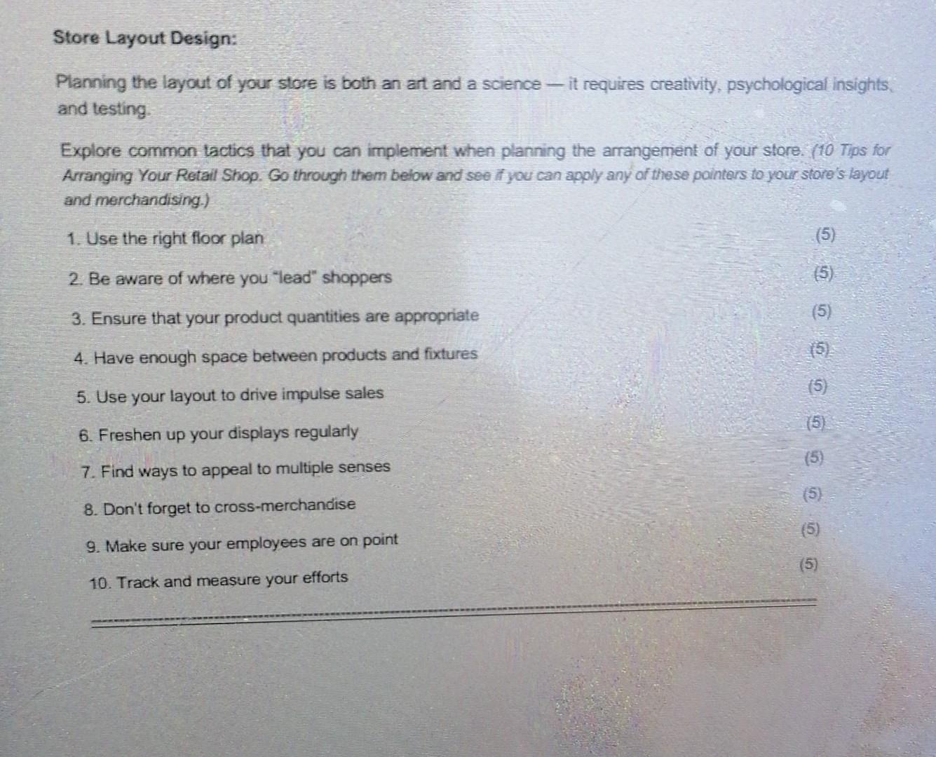 Store Layout Design: Planning the layout of your