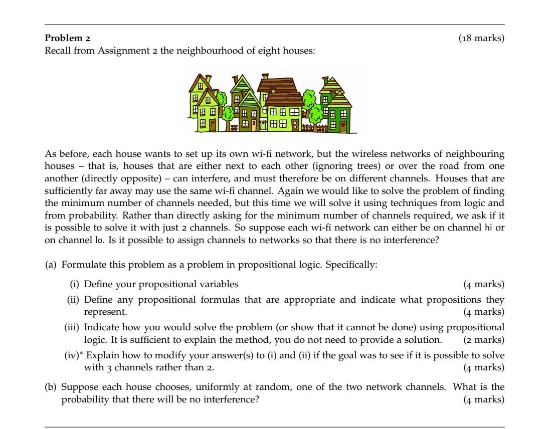 2 (18 marks) Problem 2 Recall from Assignment 2