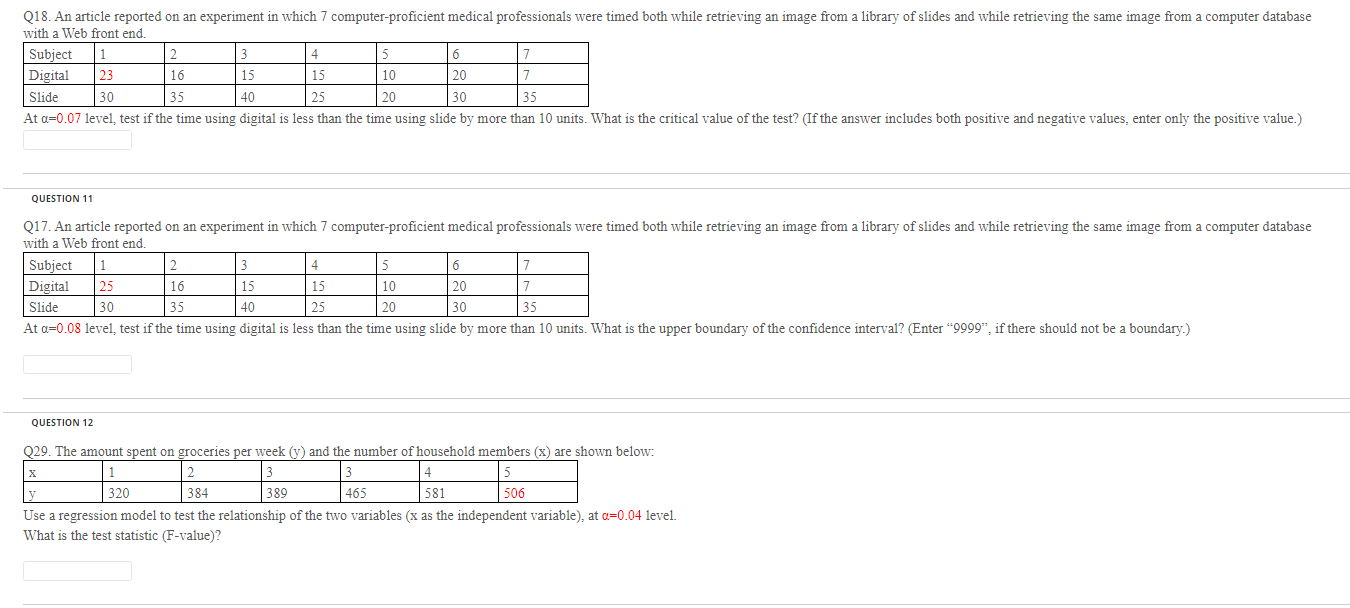 ANSWER ALL 3 PARTS Q18. An article reported on an