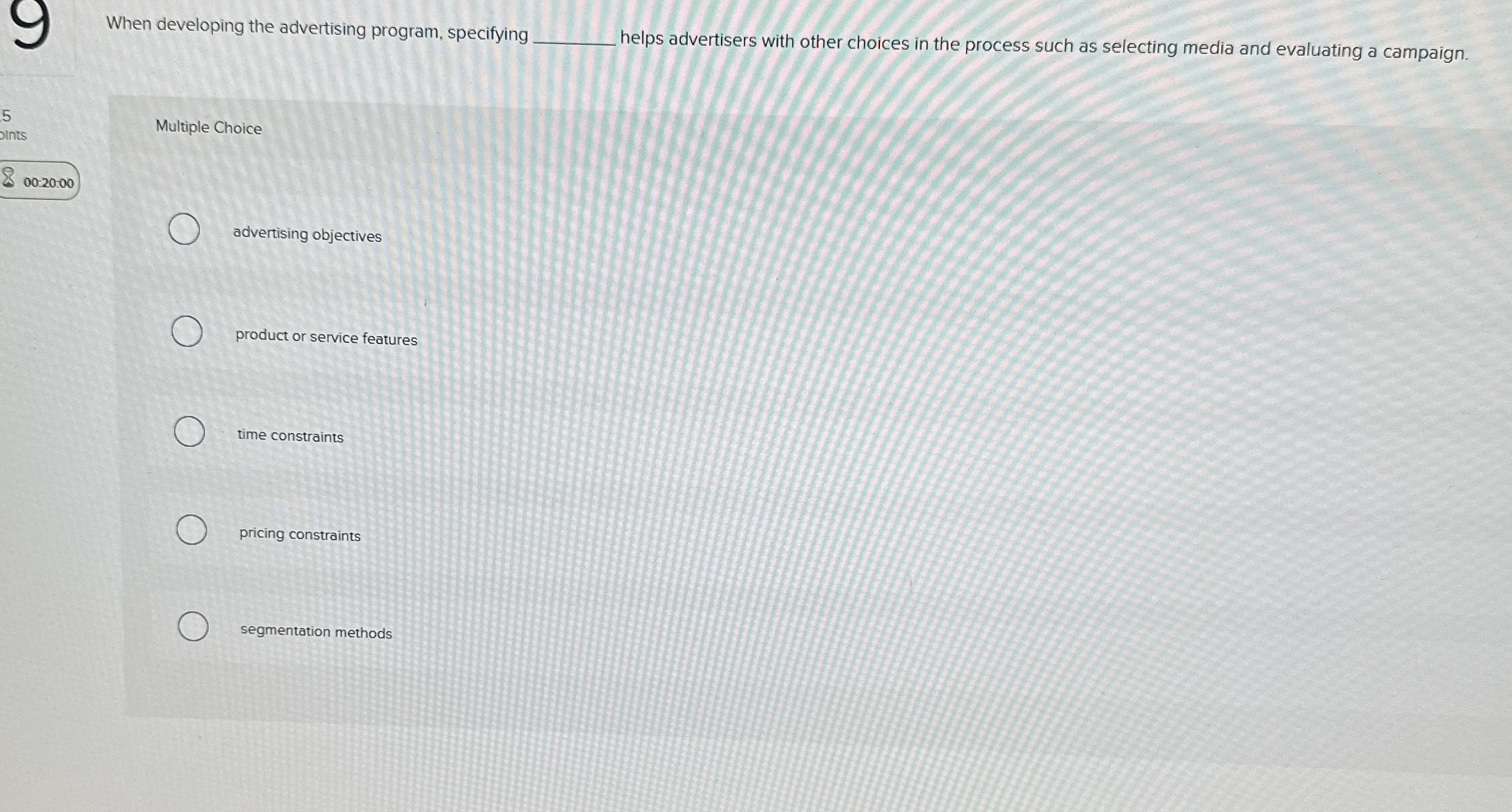 When developing the advertising program,