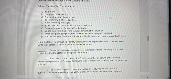 Question 4 each question is worth 5 marks 5