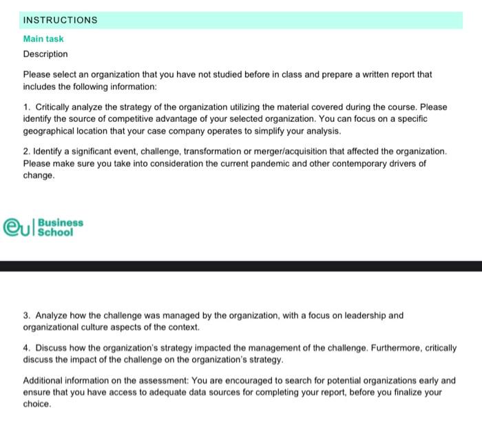 Description Please select an organization that