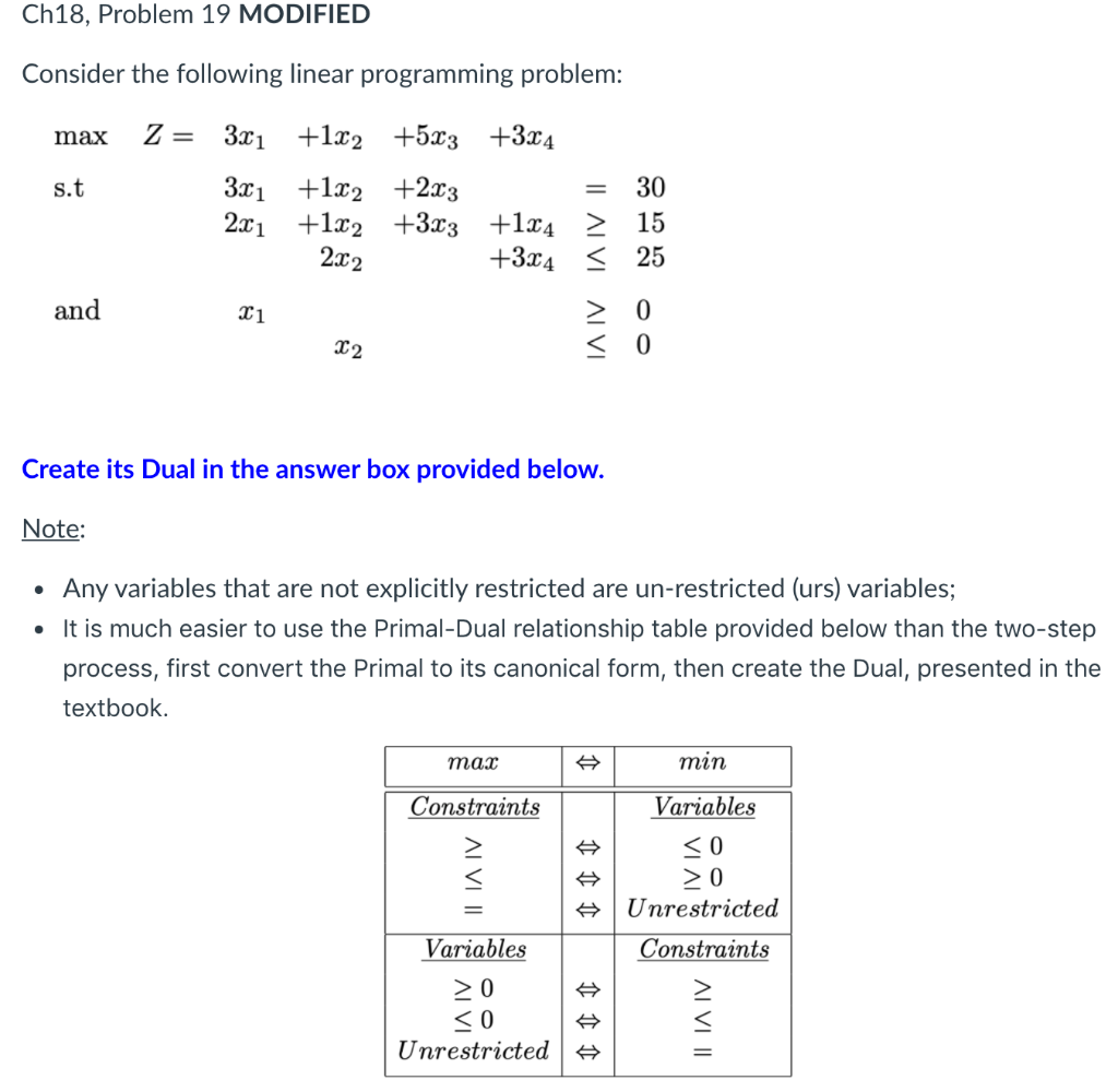 Ch18, Problem 19 MODIFIED Consider the following
