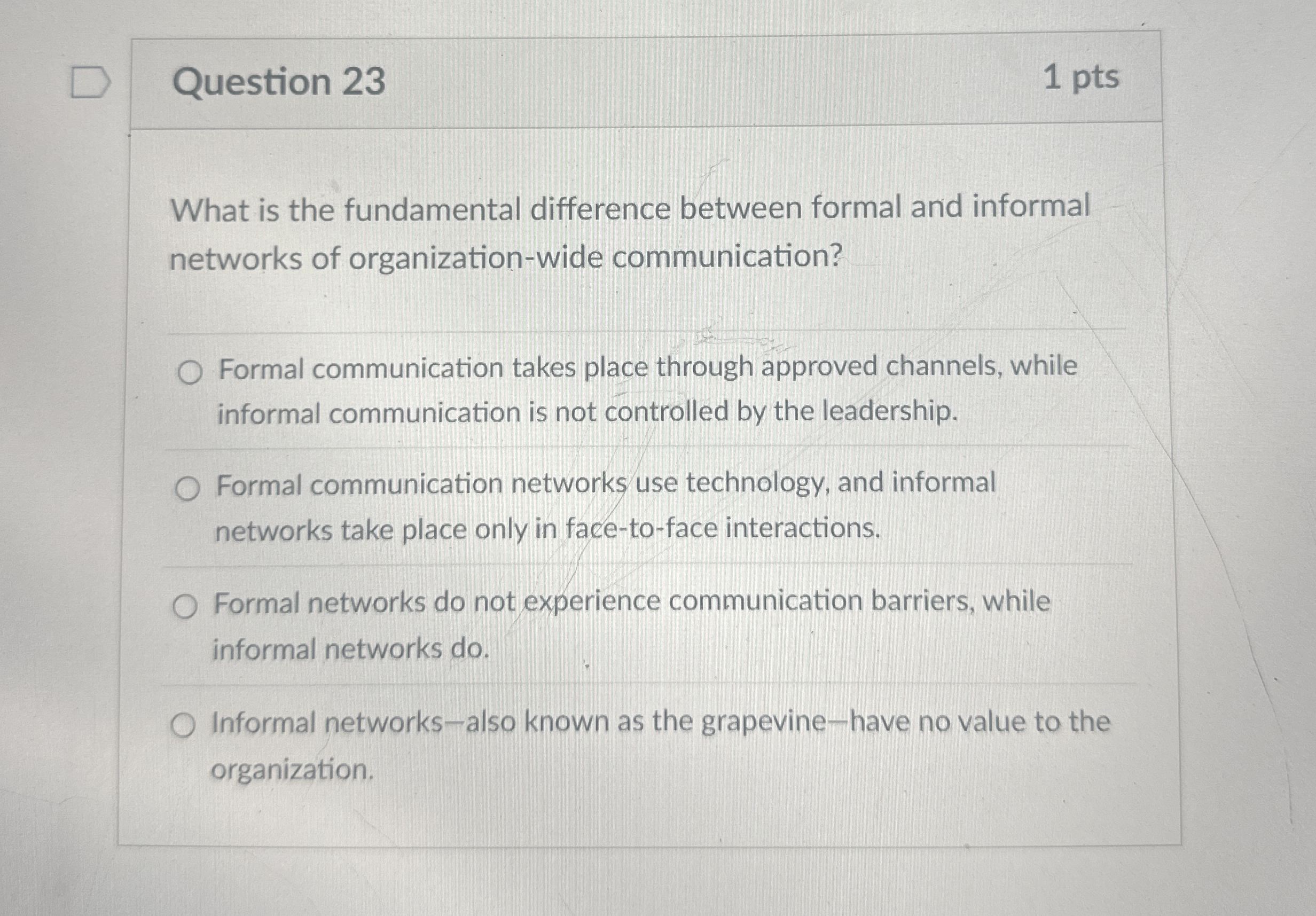 Question 2 3 1 pts What is the fundamental
