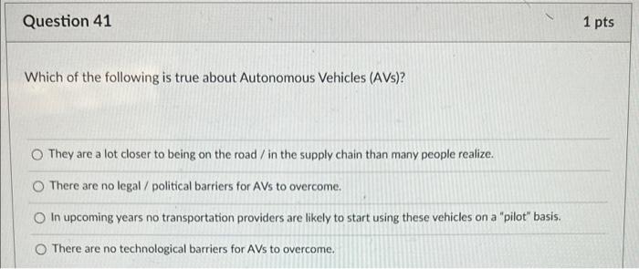 Question 42 1 pts Order Cycle Time (OCT) (Also