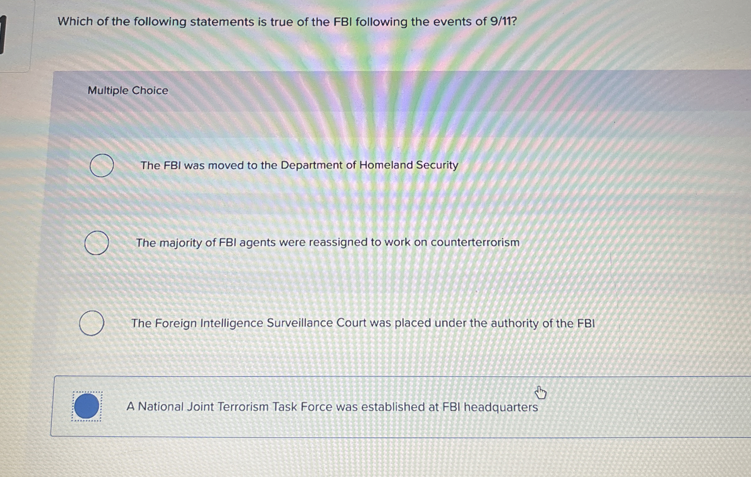 Which of the following statements is true of the