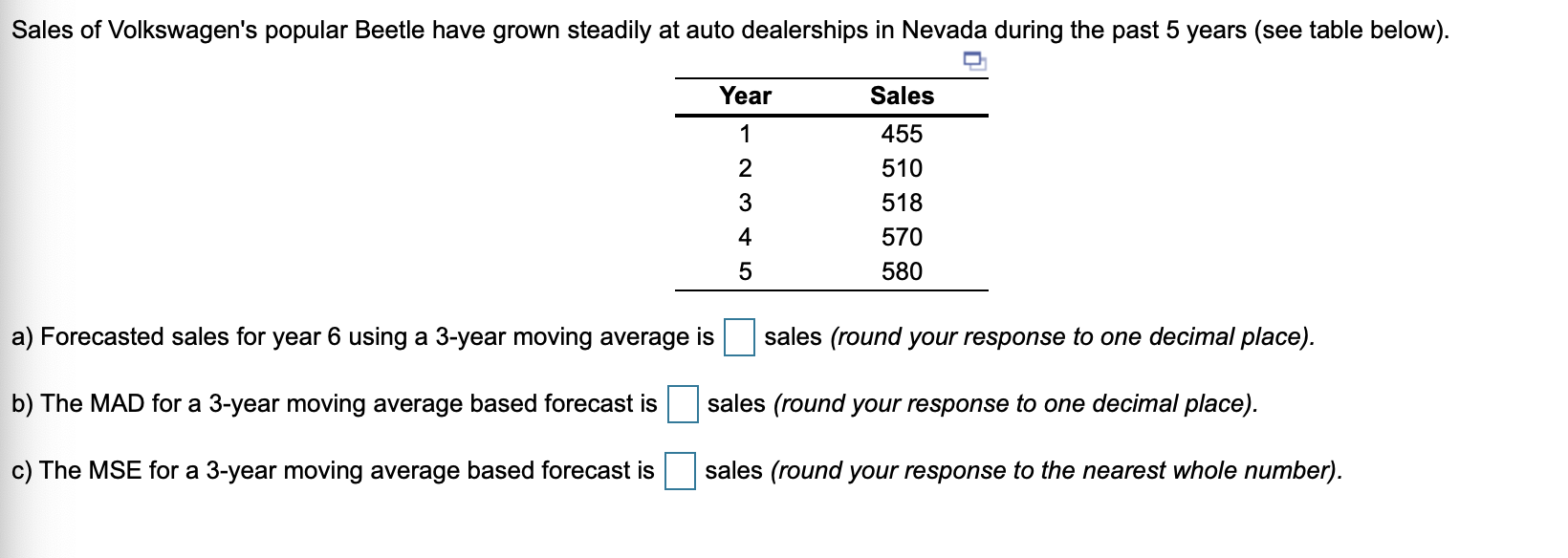Sales of Volkswagen's popular Beetle have grown