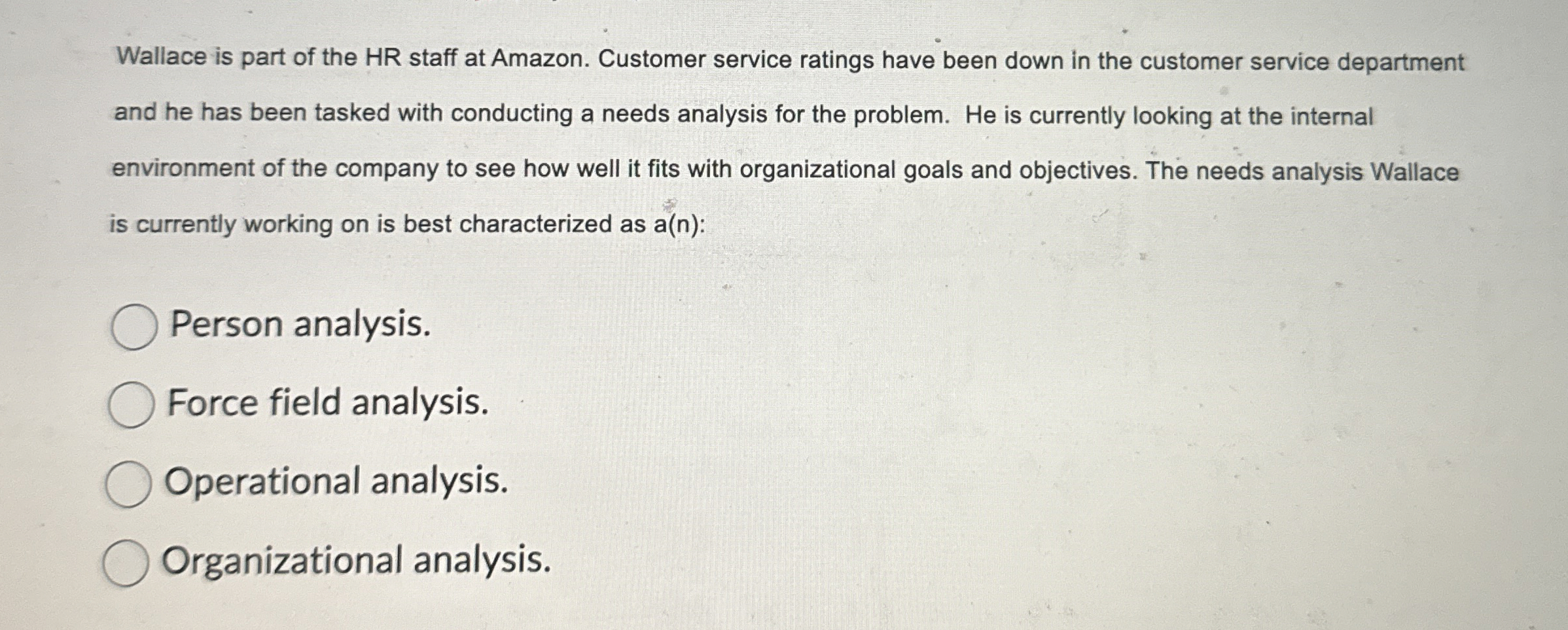 Wallace is part of the HR staff at Amazon.
