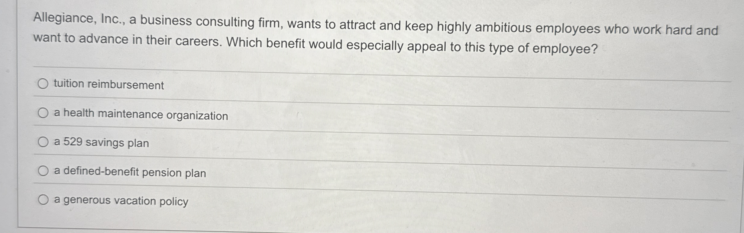 Allegiance, Inc., a business consulting firm,