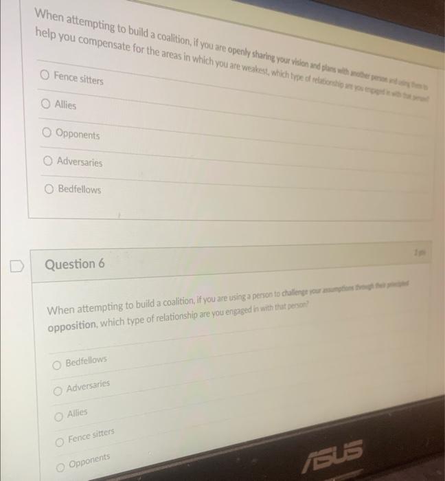 When attempting to build a coalition, if you are