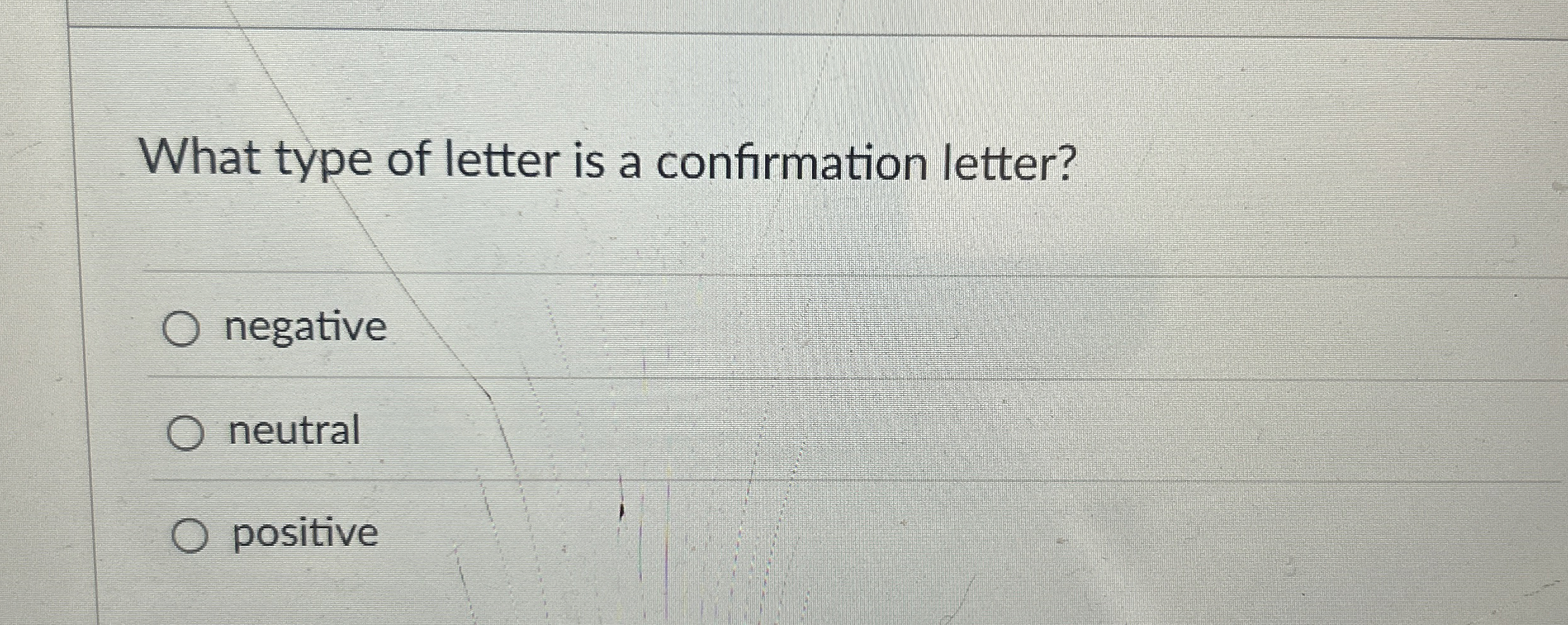 What type of letter is a confirmation letter?