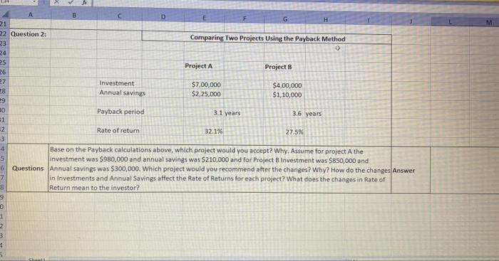 3.1 years 3.6 years B D G 21 22 Question 2: