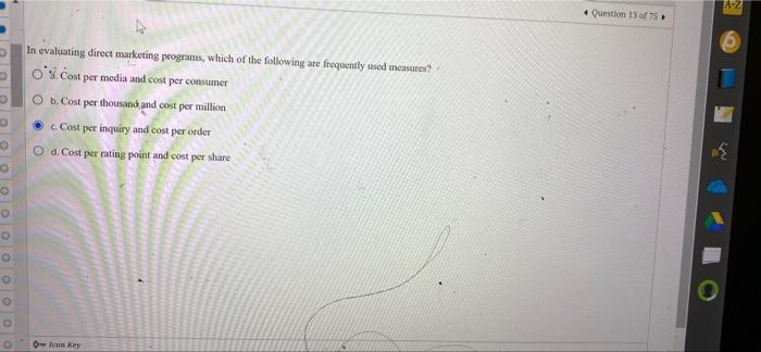 11Z Question 13 of 75 In evaluating direct