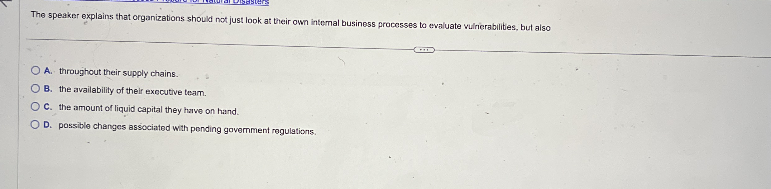 The speaker explains that organizations should