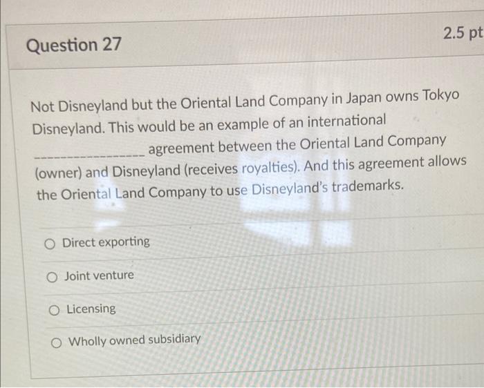 Question 29 2.5 pts The competitor cuts its