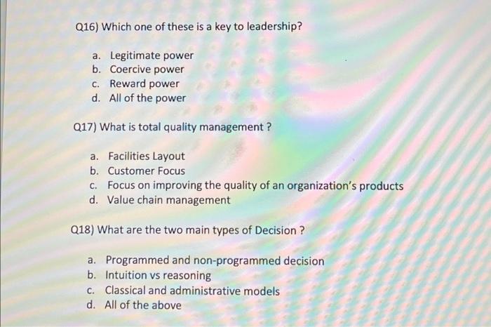 Q13) Which one of these is an example of