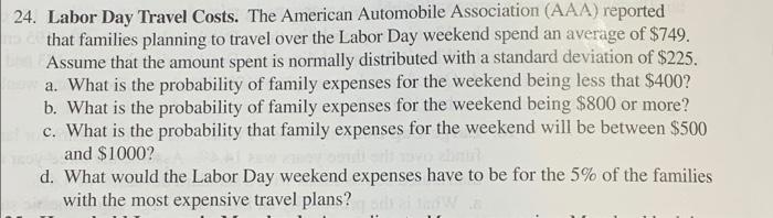 24. Labor Day Travel Costs. The American