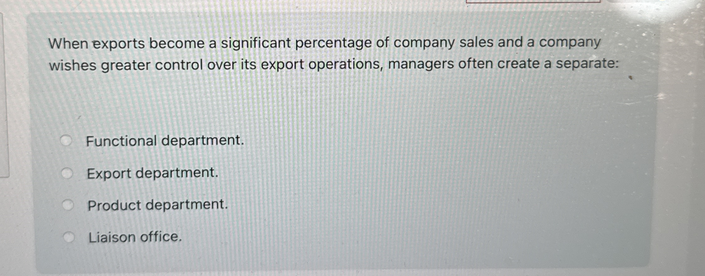 When exports become a significant percentage of